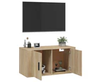 vidaXL Wall Mounted TV Cabinet Sonoma Oak 80x34.5x40 cm