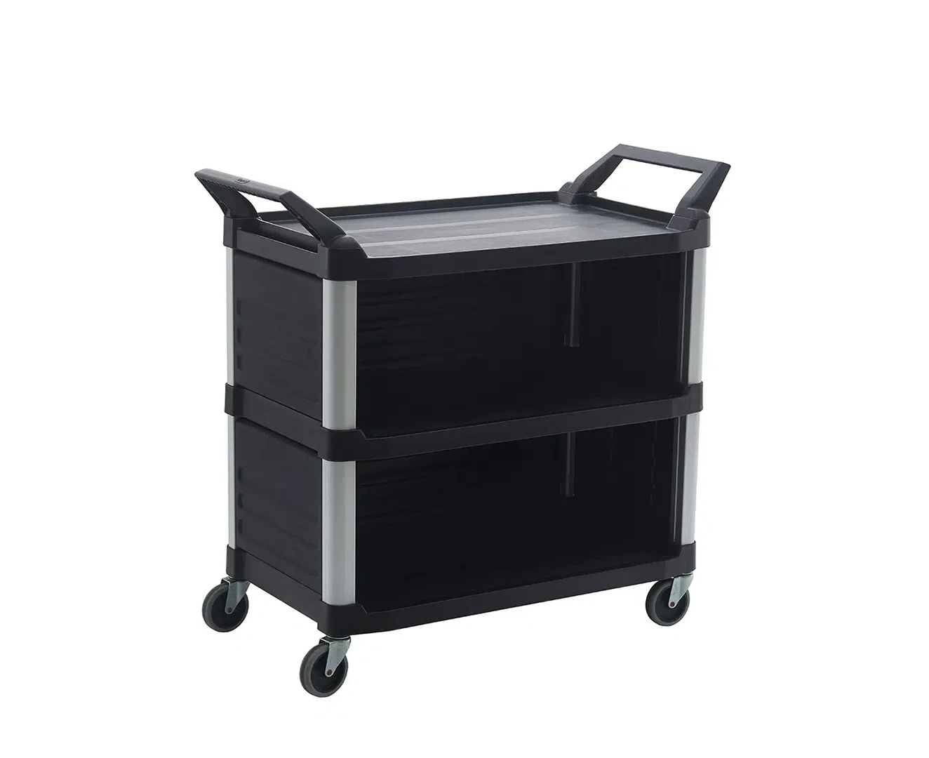 Trust® Commercial 3 Tier 3 Side Enclosed Utility Service Cart