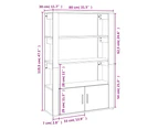 vidaXL Sideboard High Gloss White 80x30x119.5 cm Engineered Wood