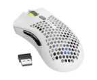 2.4GHz Honeycomb Lightweight Wireless Gaming Mouse RGB Gamer Mice for Game White