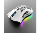 2.4GHz Honeycomb Lightweight Wireless Gaming Mouse RGB Gamer Mice for Game White