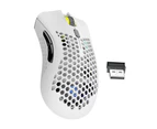 2.4GHz Honeycomb Lightweight Wireless Gaming Mouse RGB Gamer Mice for Game White