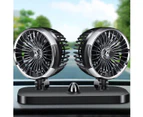 Up and Down 160 Degrees Rotation 180 Degrees Left and Right Rotation Two Speed Adjustment Double Head Car Cooling Fan