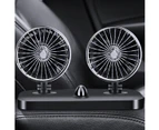 Up and Down 160 Degrees Rotation 180 Degrees Left and Right Rotation Two Speed Adjustment Double Head Car Cooling Fan