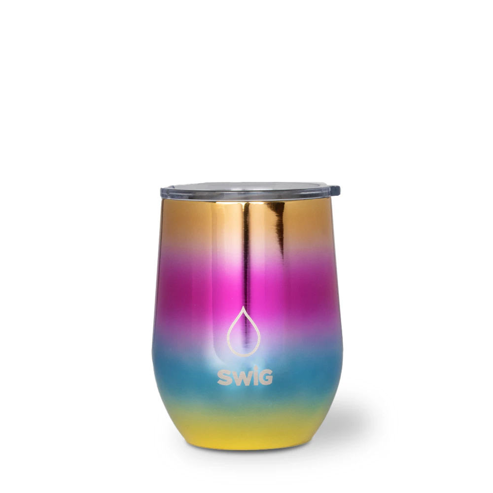 SWIG Wine Tumbler Metallic Rainbow 360mL