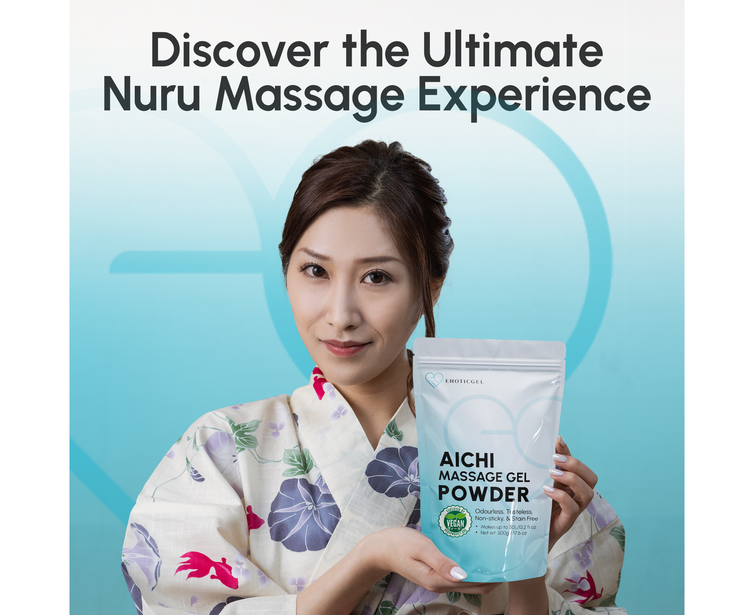 Eroticgel Nuru Massage Gel Powder - Nori Seaweed and Aloe Vera 500g - Vegan  - Makes 50L | Catch.com.au