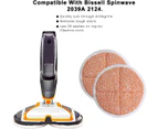 Pack Replacement Pads 2124, 2039A, 2307, 23157, 20391, 20399 Compatible with Bissell Spinwave Hard Mop Cleaner (Orange)