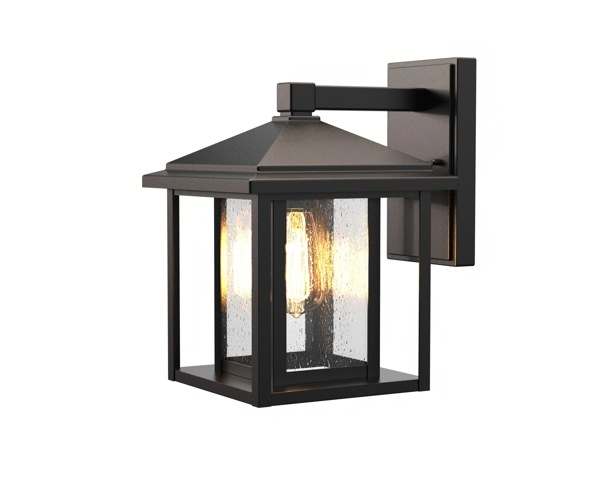 Osaka OutdoorVintage Wall Light E27 Lantern Lamp IP44 Black