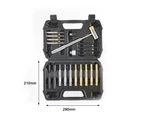 19Pcs Punch Set Including Steel Punch and Hammer for Maintenance Repair Tools