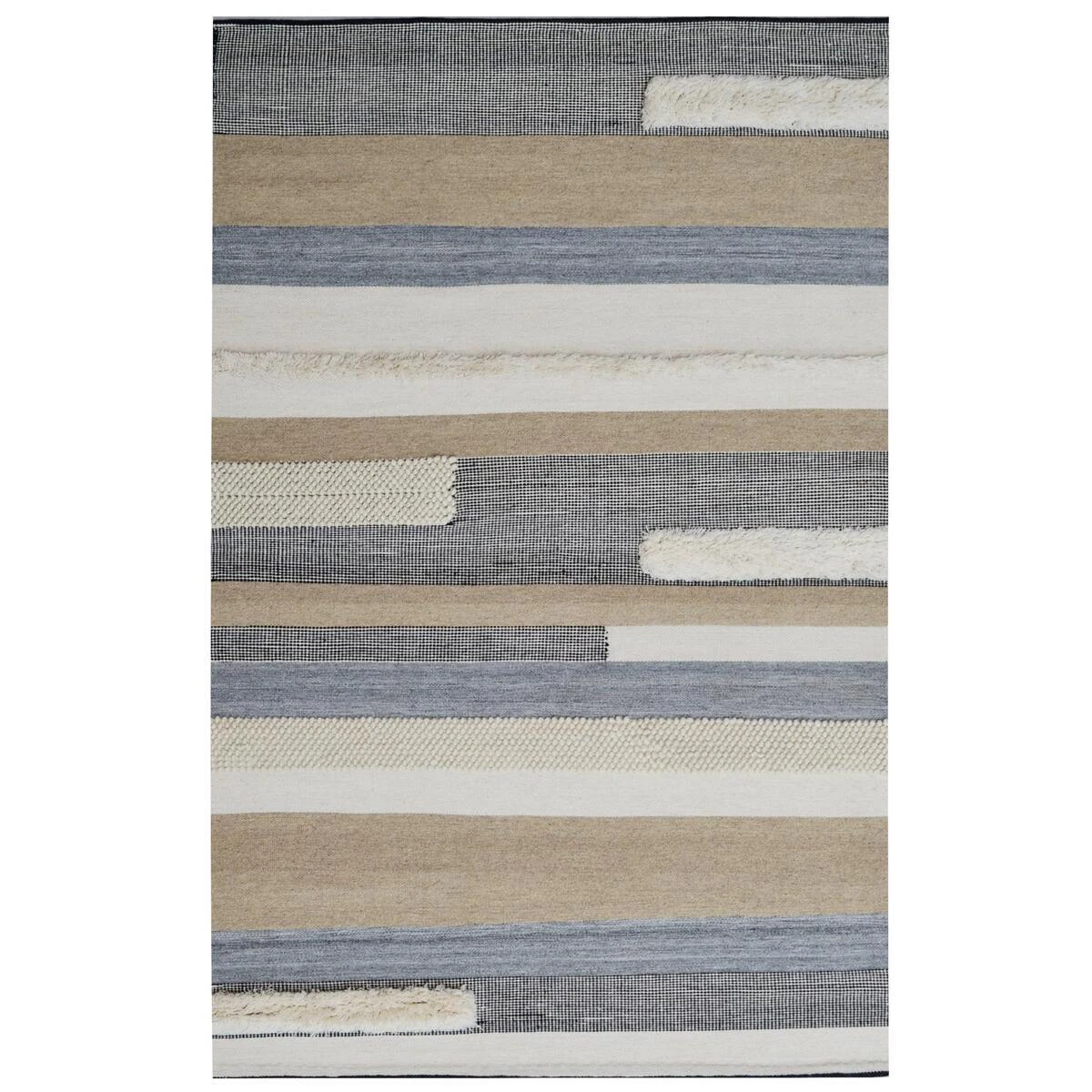 Designer Handwoven Wool Rug-Lama 6288-Natural