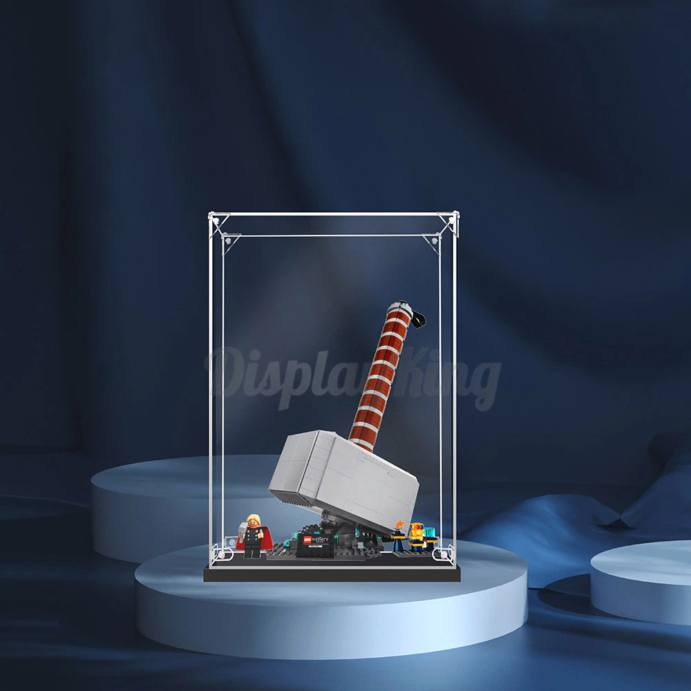 Display King - Acrylic display case with screw for LEGO(R) Thor's Hammer 76209 - No background