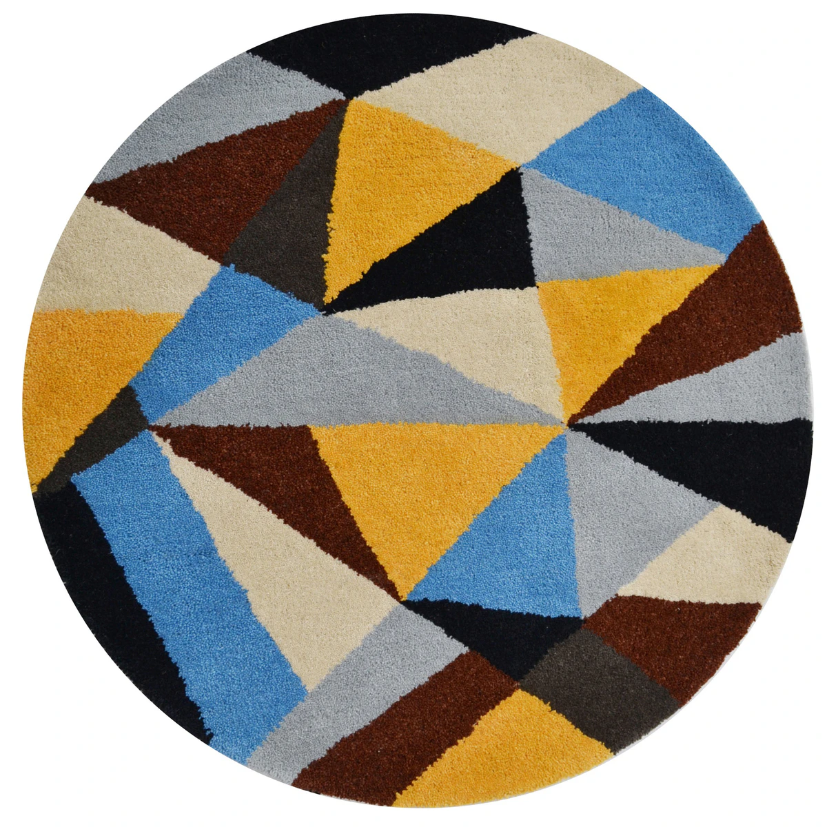 Handmade Trendy Woollen Rug- Divinity 6299- Multi- 100x100cm