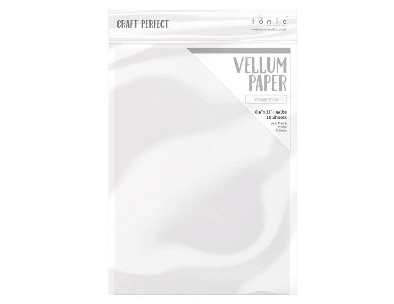 Craft Perfect Vintage White Vellum Paper