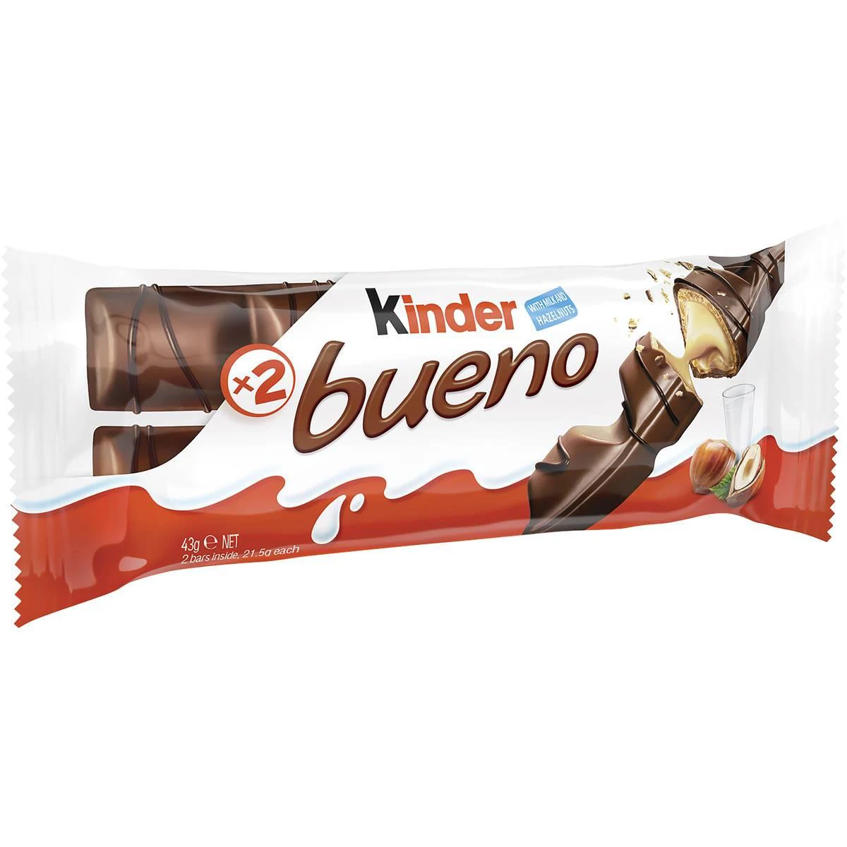 Kinder Bueno Milk Chocolate Bar 39g X 6 Bars