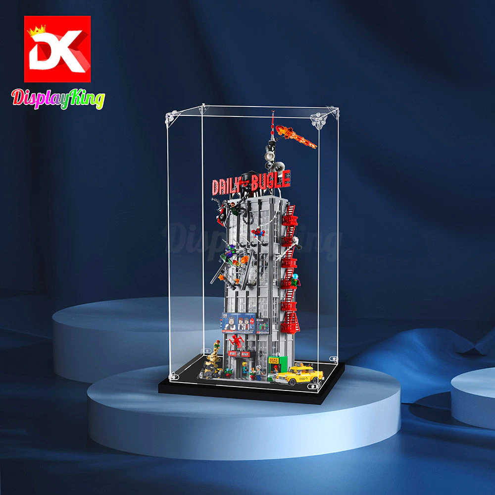 Display King - Acrylic  display case  for LEGO(R) Daily Bugle 76178 3mm Thickness dust-Free and Crystal Clear Display case with Screw - No background