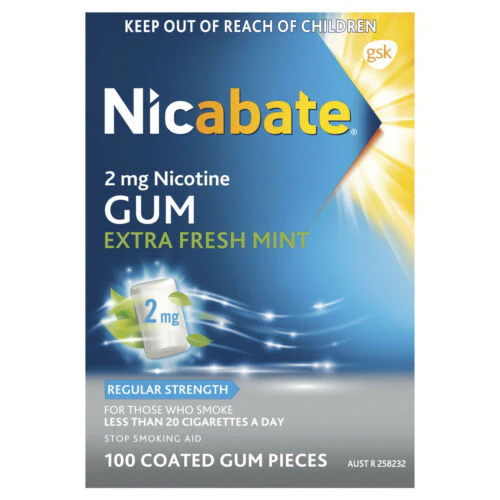 Nicabate Extra Fresh 2mg Gum 100 pack