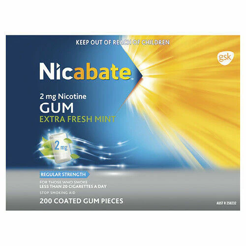 Nicabate Gum Extra Fresh Mint 2mg 200 Pieces