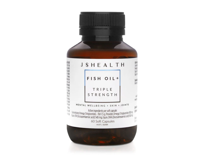 JS Health Fish Oil + Triple Strength 60 Capsules