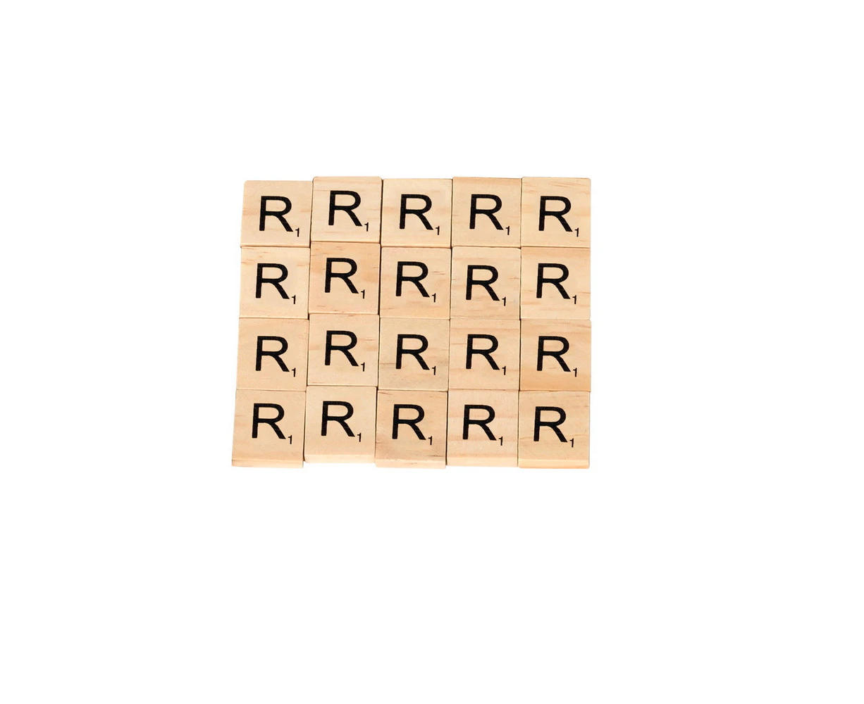 20X Wooden Alphabet Scrabble Tiles Letter R Scrapbooking Complete Handcraft