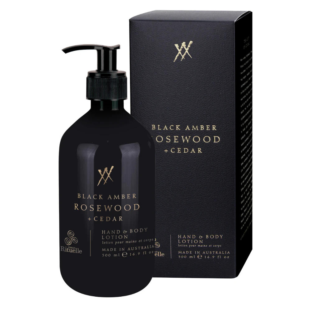 Urban Rituelle Black Amber, Rosewood & Cedar Hand & Body Lotion 500ml