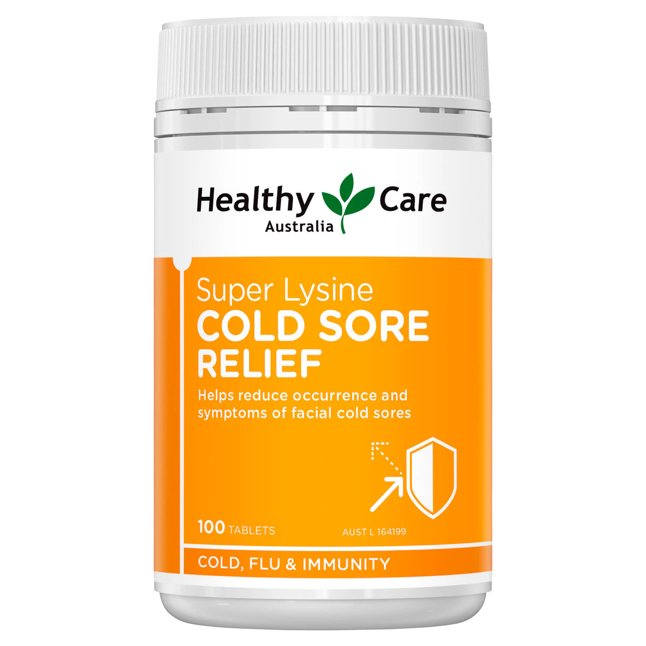 Healthy Care Super Lysine Cold Sore Relief 100 Tablets