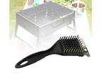 Portable BBQ Barbecue Grill Cleaning Brush Oven Scraper Steel Wire Cleaner Tool