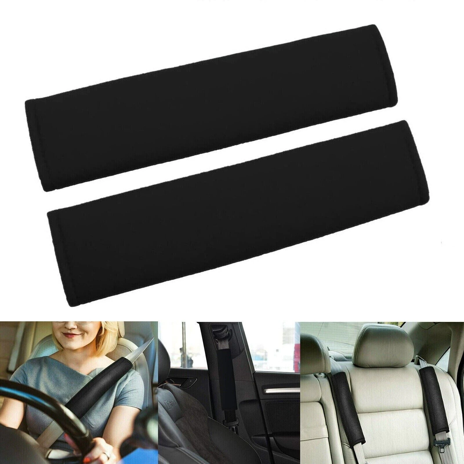 2X Car Seat Belt Strap Pad Soft Harness Cover Shoulder Safety Shoulder Strap