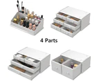 Makeup Cosmetic Organizer Storage with 12 Drawers Display Boxes (White)