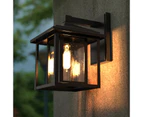 2PCS Classic Wall Ligh Exterior Wall Lantern Lamp IP44 Osaka Black