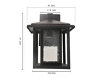 2PCS Classic Wall Ligh Exterior Wall Lantern Lamp IP44 Osaka Black