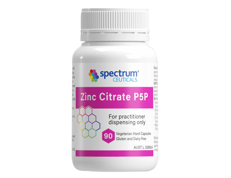 Spectrumceuticals Zinc Citrate P5P Capsules 90