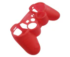 Silicone Protective Skin Cover Case for Playstation 3 PS3 Controller Gamepad-Red