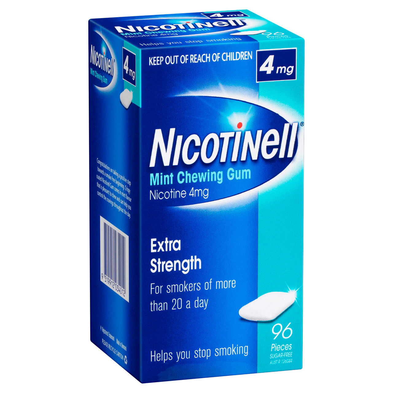 Nicotinell Stop Smoking Mint Gum Extra Strength 4mg 96 Pack