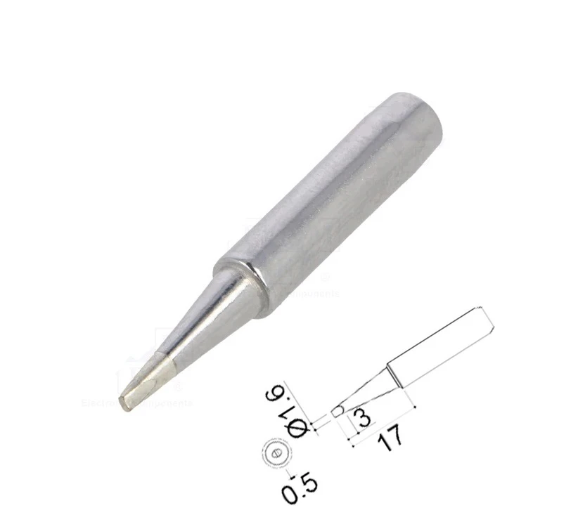 Premium Soldering Iron Tips 900M-T Series Welding Station Tip Head For YIHUA Saike Atten Kada 936 937 938 Solder Station - 900M-T-1.6D