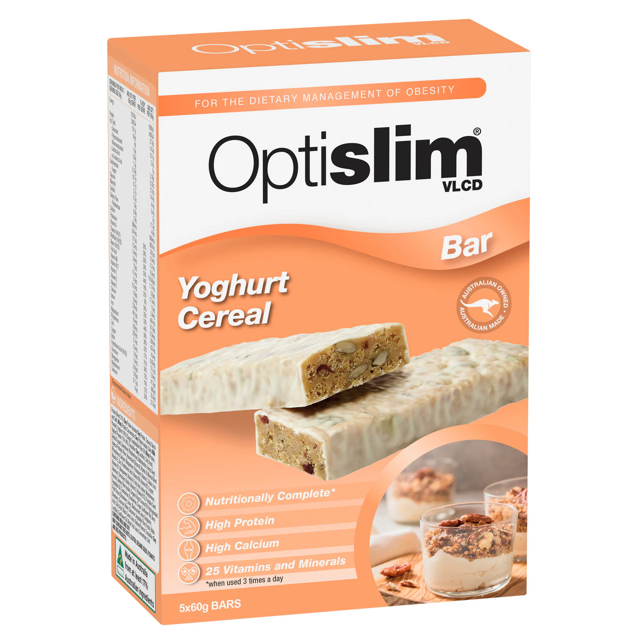 Optislim VLCD Yoghurt Cereal Bar 5x60g