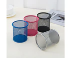 Mesh Metal Pen Pencil Brush Pot Holder Storage Container Office Desk Organizer