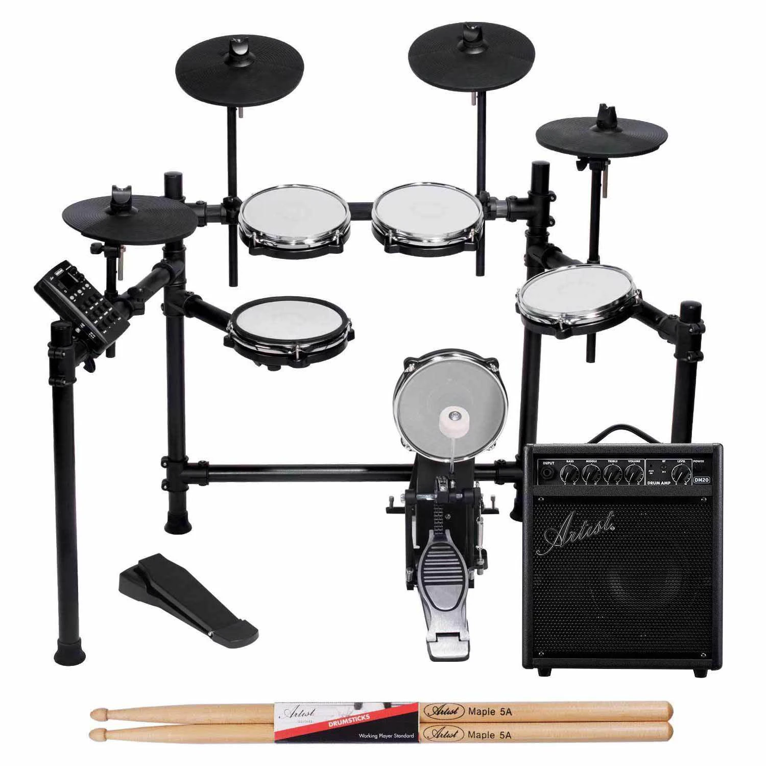 Artist EDK924M 9-Piece Electronic Drumkit w/ Mesh Drum Heads & DM20