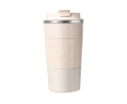 Reusable Vacuum Stainless Steel Insulated Coffee Mug with Seal Lid-White