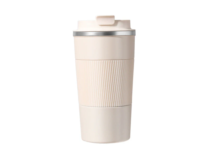 Reusable Vacuum Stainless Steel Insulated Coffee Mug with Seal Lid-White