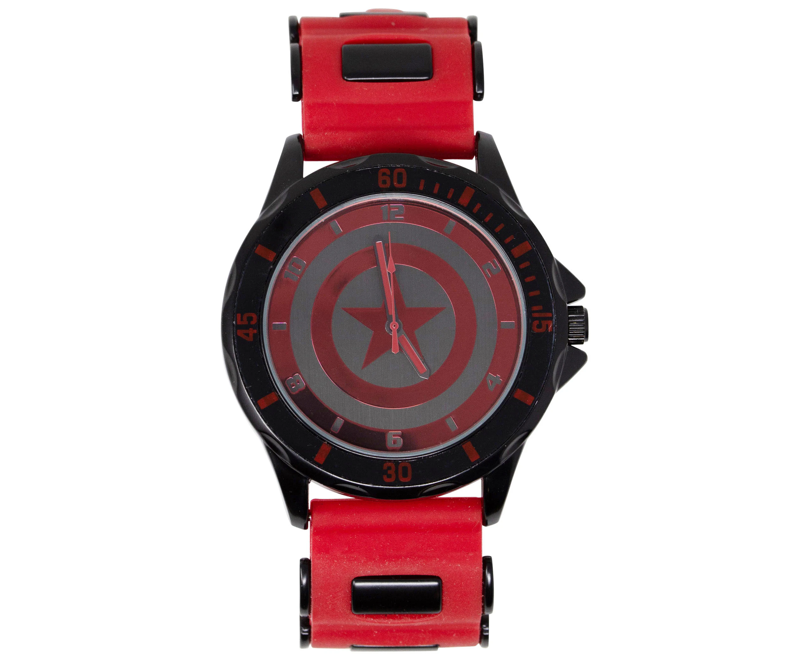 Captain America Red and Black Shield Watch