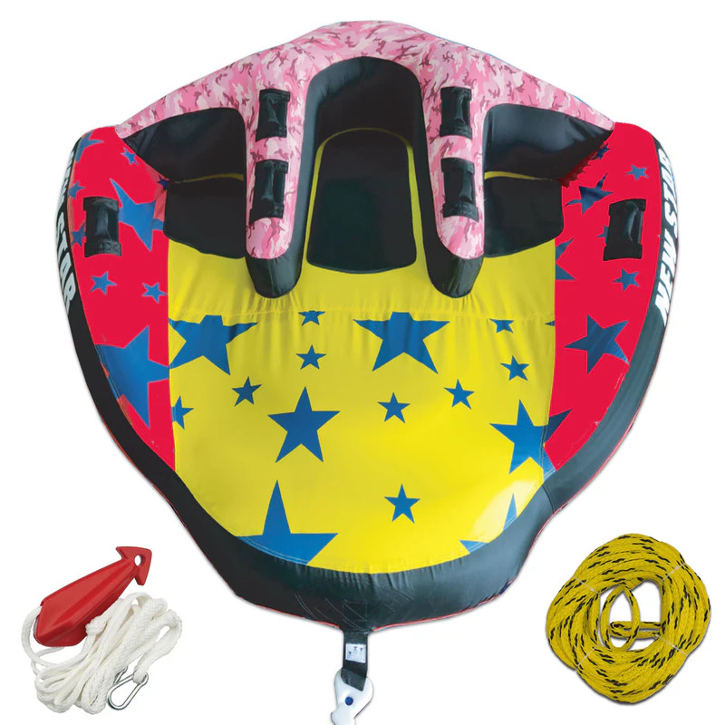 STAR  SKI TUBE, ROPE, BRIDLE COMBO  1-3 Person SIT-IN 90" Inch 229cm