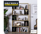 5 Tier Shelf Book and Display Cabinet Storage Wooden Bookcase Shelving Unit