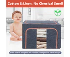 100L Foldable Clothes Storage Boxes Crush Steel Frame Quilt Toys Organiser Cube