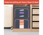 100L Foldable Clothes Storage Boxes Crush Steel Frame Quilt Toys Organiser Cube