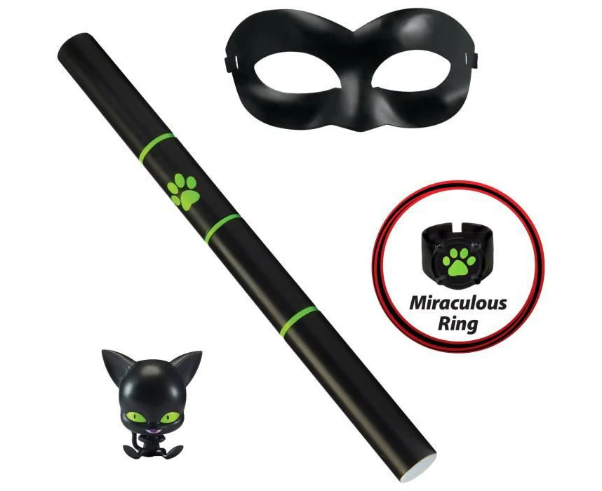 Miraculous: Tales Of Ladybug And Cat Noir Cat Noir Role Play Set | Miraculous Cat Noir Costume Kids Fancy Dress Set Mask And Accessories | Miraculous Ladyb