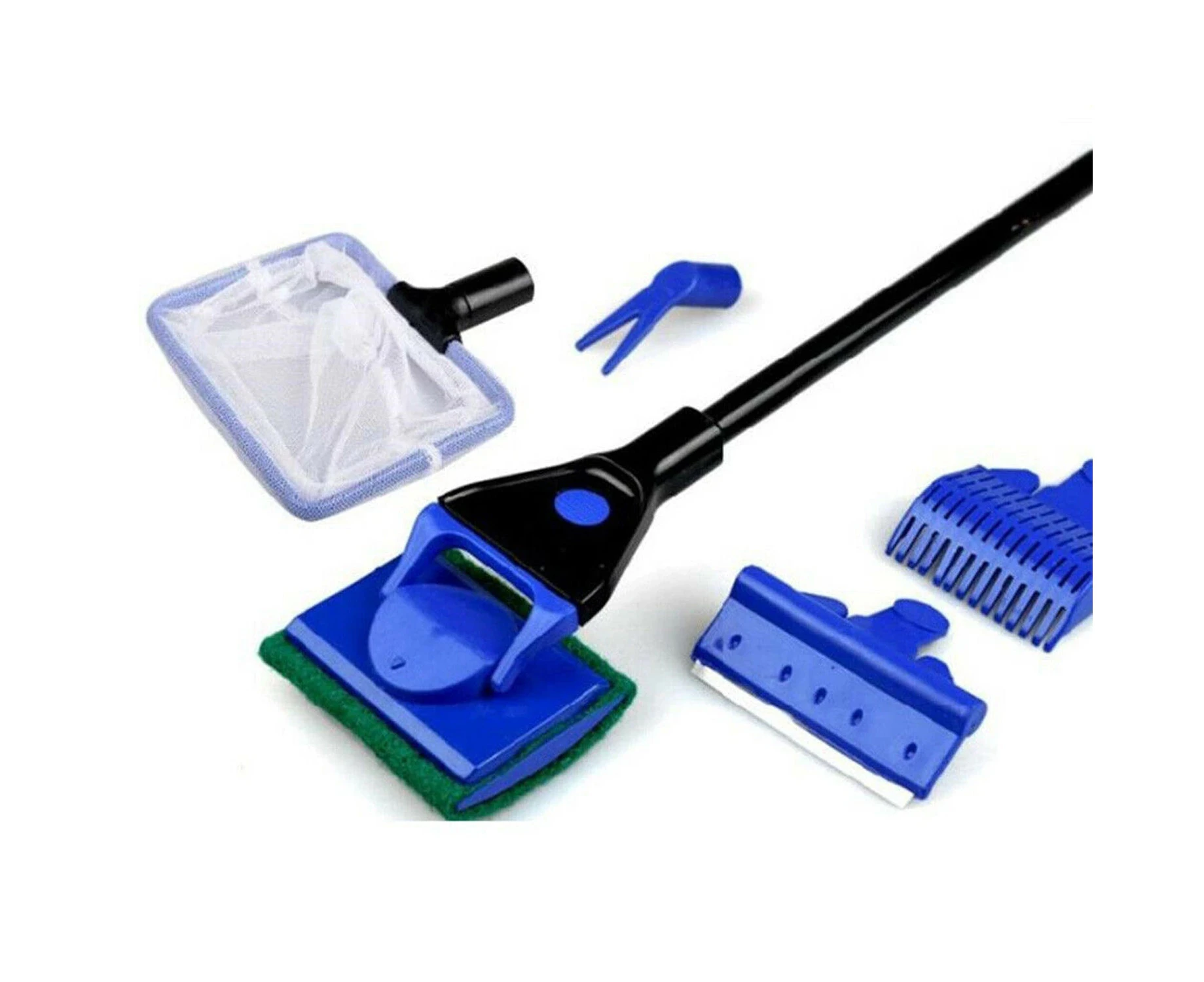 5 in 1 Aquarium Cleaning Tool Fish Tank Algae Vacuum Gravel Cleaner Brush Kit