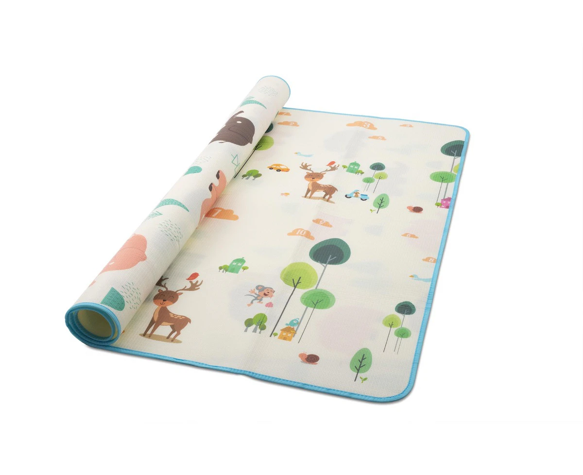 Essentials - Reversible Baby Floor Play Mat - Animals - 2m x 1.8m