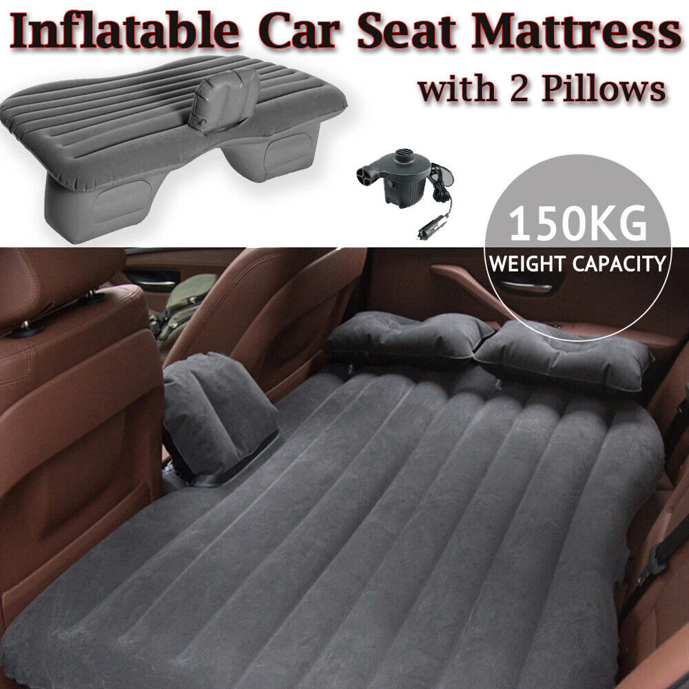 Inflatable Car Back Seat Mattress Portable SUV Travel Camping Soft Rest Air Bed