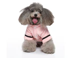 Pet Dog Bath Towel Dog Clothes- L-Pink