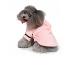 Pet Dog Bath Towel Dog Clothes- L-Pink